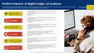 Positive Impacts Of Digital Ledger On Business