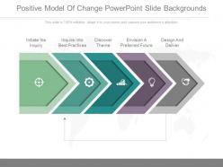 Positive model of change powerpoint slide backgrounds