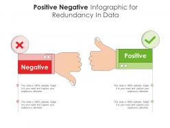 Positive negative for redundancy in data infographic template