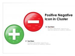 Positive negative icon in cluster