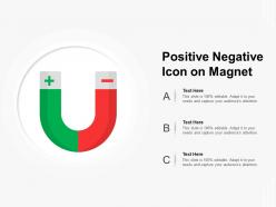 Positive negative icon on magnet
