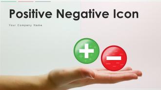 Positive negative icon powerpoint ppt template bundles
