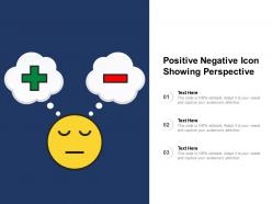 Positive negative icon showing perspective