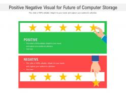 Positive negative visual for future of computer storage infographic template