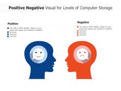 Positive negative visual for levels of computer storage infographic template