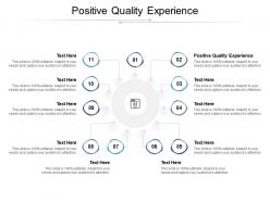 Positive quality experience ppt powerpoint presentation infographic template information cpb