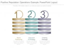 Positive reputation operations example powerpoint layout