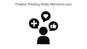 Positive Thinking Ability Monotone Icon In Powerpoint Pptx Png And Editable Eps Format