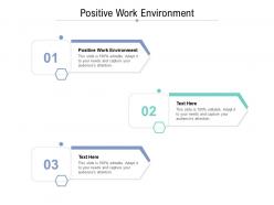 Positive work environment ppt powerpoint presentation slides slideshow cpb