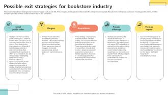 Possible Exit Strategies For Bookselling Business Plan BP SS