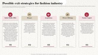 Possible Exit Strategies For Fashion Industry Clothing Boutique Business Plan BP SS