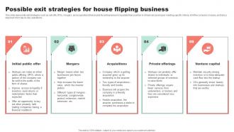 Possible Exit Strategies For House Flipping Property Flipping Business Plan BP SS