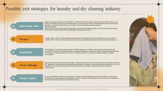 Possible Exit Strategies For Laundry And Dry Cleaning Industry Laundry Business Plan BP SS