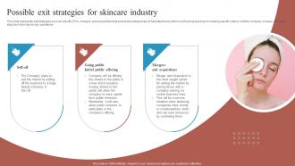 Possible Exit Strategies For Skincare Industry Skincare Start Up Business Plan BP SS