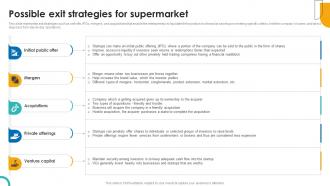 Possible Exit Strategies For Supercenter Business Plan BP SS