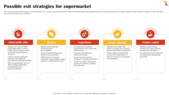 Possible Exit Strategies For Supermarket Retail Market Business Plan BP SS V