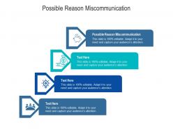 Possible reason miscommunication ppt powerpoint presentation slides diagrams cpb