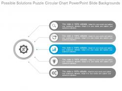 Possible solutions puzzle circular chart powerpoint slide backgrounds