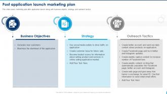 Post Application Launch Marketing Plan Selling Application Development Launch And Promotion