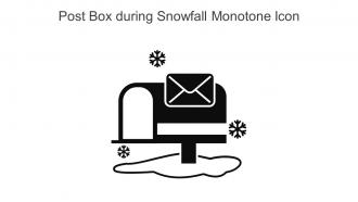 Post Box During Snowfall Monotone Icon In Powerpoint Pptx Png And Editable Eps Format