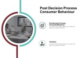Post decision process consumer behaviour ppt powerpoint presentation inspiration themes cpb