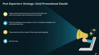 Post Departure Strategy Of Sending Promotional Emails Training Ppt