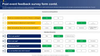 Post Event Feedback Survey Form Survey SS Image