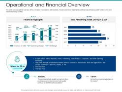Post IPO Market Pitch Deck Operational And Financial Overview Ppt Powerpoint Icon