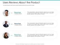Post IPO Market Pitch Deck Users Reviews About The Product Ppt Powerpoint Design