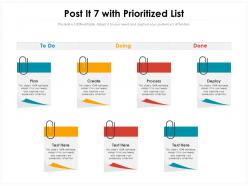 Post it 7 with prioritized list