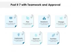 Post it 7 with teamwork and approval