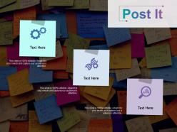 Post it gears strategy f459 ppt powerpoint presentation infographics background designs