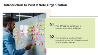 Post It Note Organization Powerpoint Presentation And Google Slides ICP Multipurpose Interactive