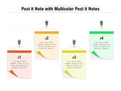 Post it note with multicolor post it notes