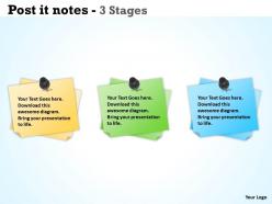 Post it notes 3 stages ppt 16