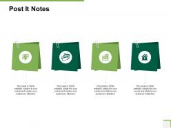 Post it notes community bank overview ppt powerpoint presentation gallery infographics