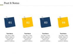 Post it notes different distribution and promotional channels ppt ideas