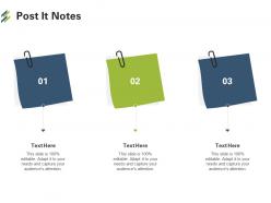 Post It Notes First Venture Capital Funding Ppt File Format