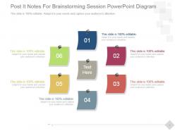 Post it notes for brainstorming session powerpoint diagram