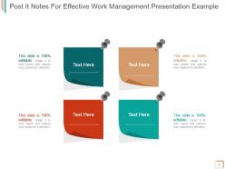 Post it notes for effective work management presentation example