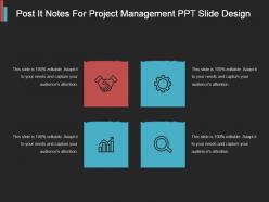 Post it notes for project management ppt slide design