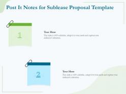 Post it notes for sublease proposal template ppt powerpoint presentation file templates