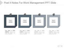 Post it notes for work management ppt slide