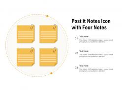 Post it notes icon with four notes