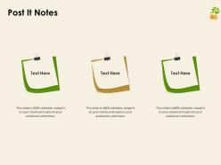 Post It Notes Investment Pitch Deck Ppt Outline Graphics Tutorials