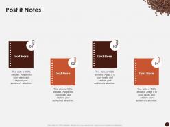 Post it notes master plan kick start coffee house ppt icons