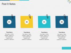 Post it notes multi channel marketing ppt background