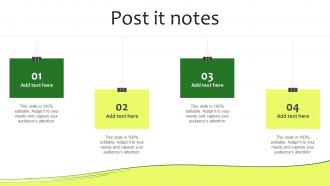 Post It Notes Online Promotion Plan For Food Business Ppt Show Slide Download