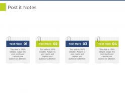 Post it notes pitchbook for general advisory deal ppt background
