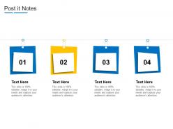Post it notes product channel segmentation ppt template
